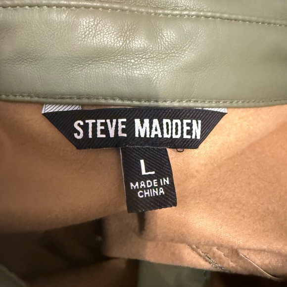 STEVE MADDEN VIRGINIA FAUX LEATHER TOP Women’s Size L - Picture 7 of 8